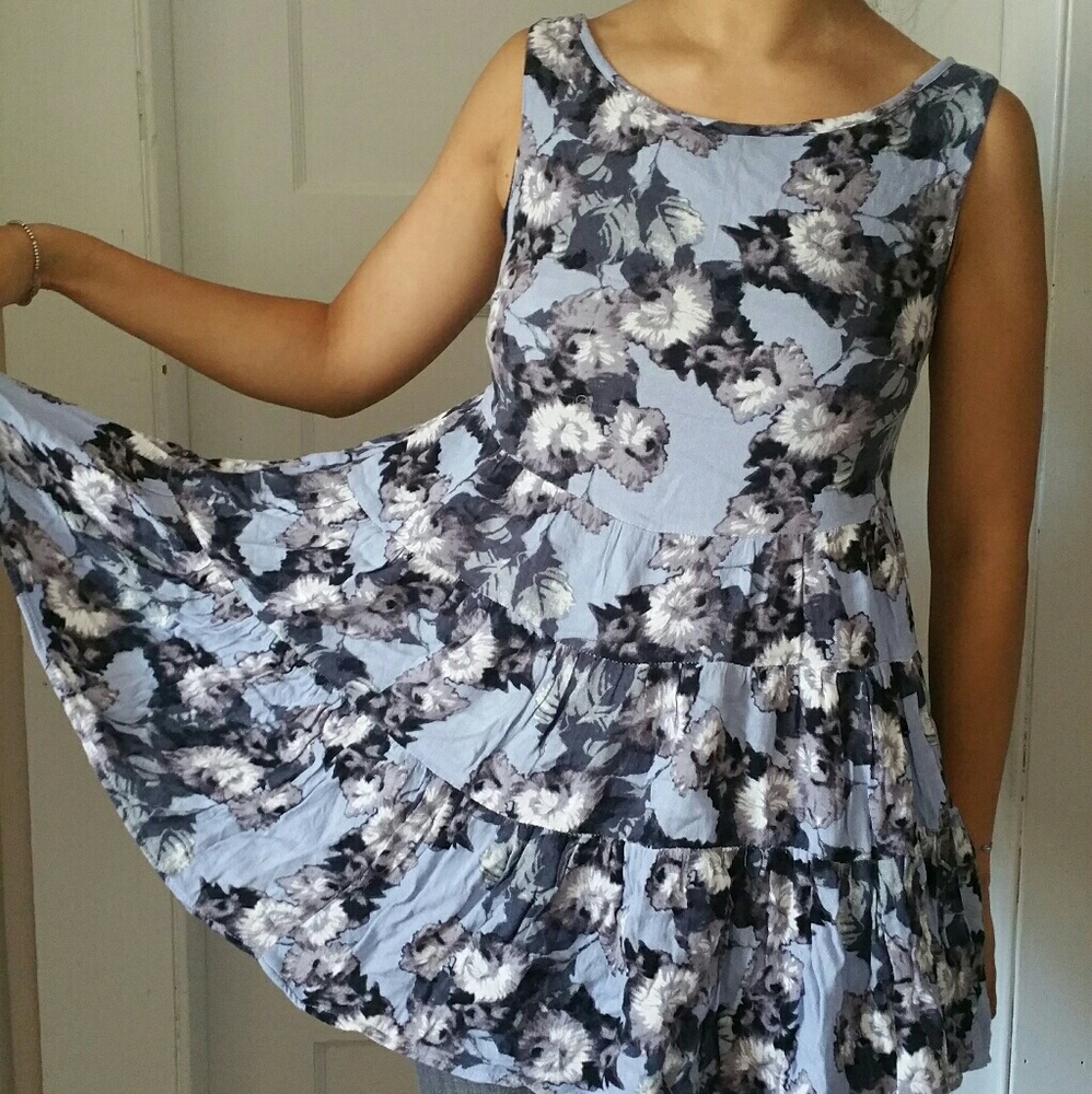 Blue Floral Top
